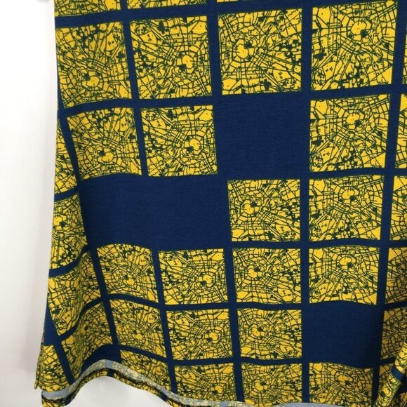 Lularoe Perfect T Shirt Yellow Blue - Picture 2 of 7